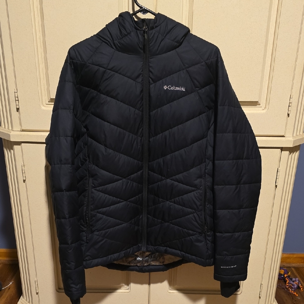 Columbia Black Quilted Omni Heat Coat XXL